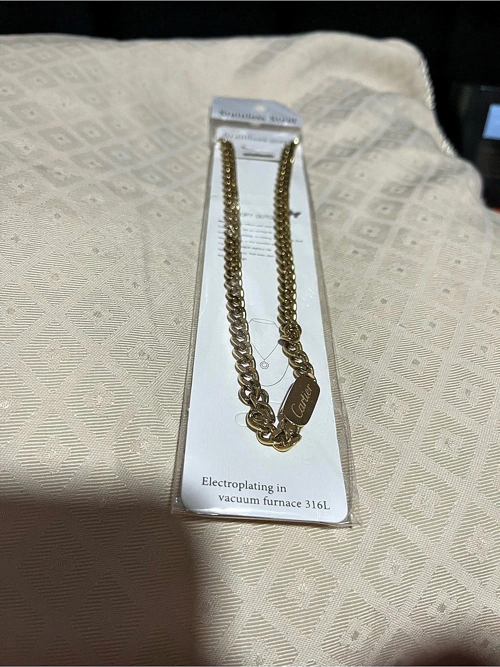Gold-Tone Stainless Steel Chain Necklace